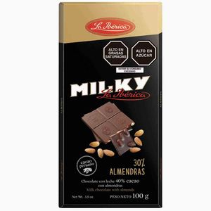 Tableta de Chocolate MILKY con Almendras Paquete 100g