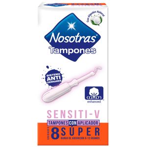 Tampones NOSOTRAS con Aplicador Súper Sensitive Caja 8un