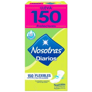 Protectores Diarios NOSOTRAS Flexibles Paquete 150un
