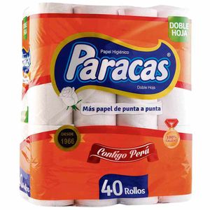 Papel Higiénico PARACAS Naranja Doble Hoja Paquete 40un
