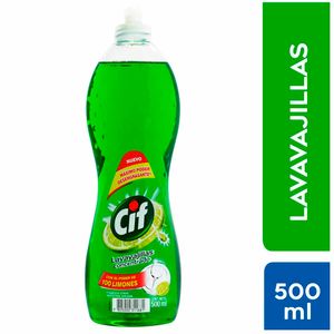 Lavavajilla Líquido CIF Limón Frasco 500ml