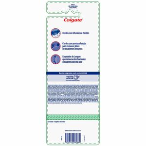 Cepillo de Dientes COLGATE Zig Zag Charcoal Paquete 4un