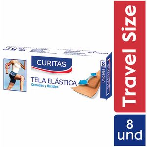 Tela Elástica CURITAS Travel Size Caja 8un