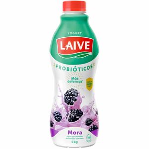 Yogurt LAIVE Probióticos Mora Botella 1Kg