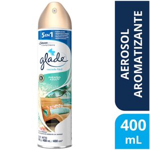 Ambientador en Aerosol GLADE Paraíso Azul Frasco 400ml