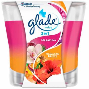 Vela Aromatizante GLADE Maracuyá y Hawaiian Breeze Paquete 96g