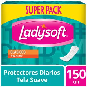 Protectores Diarios LADYSOFT Clásicos Paquete 150un