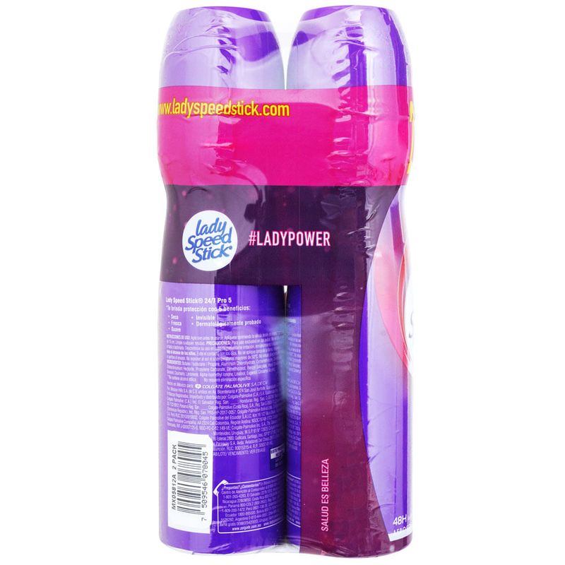Desodorante en Aerosol para Mujer LADY SPEED STICK Pro 5 Frasco 150ml