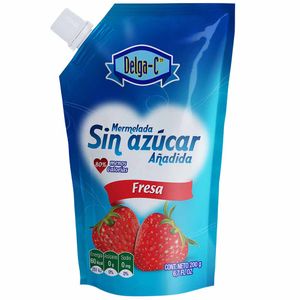 Mermelada de Fresa DELGA-C Sin Azúcar Añadida Doypack 200g