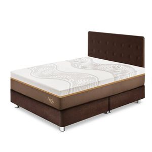 Cama Abrazzo Marrón Queen + Cabecera