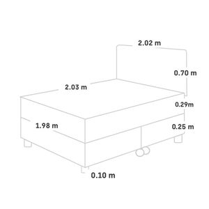 Cama Abrazzo Marrón + Cabecera King