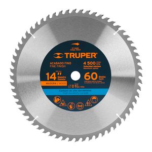 Disco Sierra Circular 14"X1" 60 D Para Madera Truper 18323