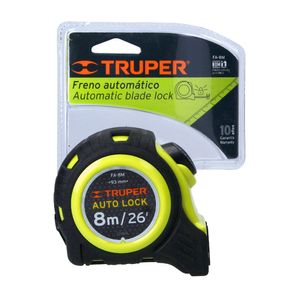 Cinta Metrica 8M Auto-Lock Contra Impacto Truper 10749