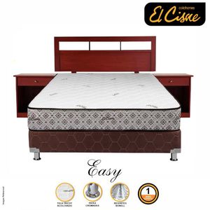 Dormitorio EL CISNE Easy 2 Plazas Incluye Cabecera + Tarima + Colchón + 2 Veladores