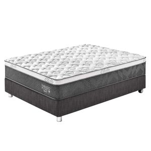 Cama Box Tarima PARAISO Pocket Star Charcoal 2 Plz + 2 Almohadas + Protector