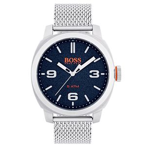 Reloj Hugo Boss Cape Town 1550014 Para Hombre Acero Inoxidable Plateado Azul