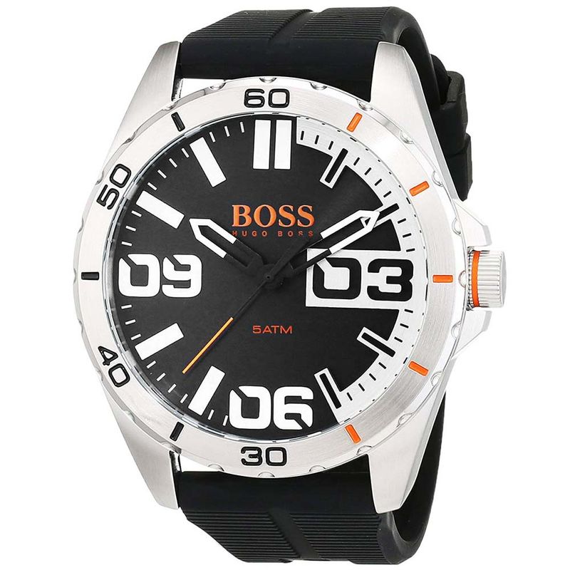 Reloj Hugo Boss Berlin 1513285 Para Hombre Acero Inoxidable Correa de Silicona Negro Real Plaza