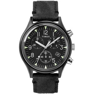 Reloj Timex MK1 TW2R68700 Para Hombre Luz de Fondo Indiglo Cronómetro Correa de Tela Gris