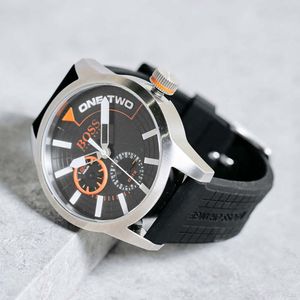 Reloj Hugo Boss Tokio 1513305 Para Hombre Acero Inoxidable Correa de Silicona Negro