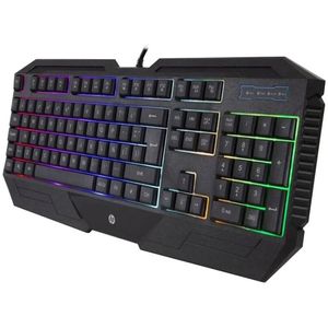 Teclado Gaming HP K110 Led Rainbow USB - 7JH31AA