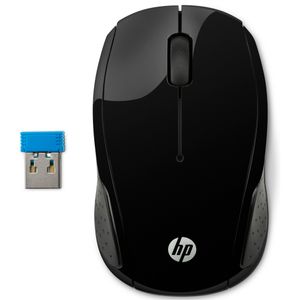 Mouse HP 200 Wireless Óptico, 1000 DPI, Ambidextrous Negro - X6W31AA