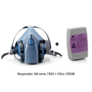 Kit Respirador 3M Reutilizable serie 7503 con Filtros 7093B