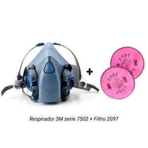 Kit Respirador 3M Reutilizable serie 7502 con Filtros 2097
