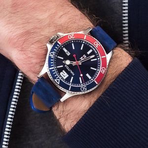 Reloj Nautica N83 Accra Beach NAPABF917 Para Hombre Fecha Correa de Cuero Azul