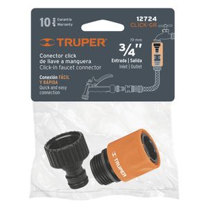 Conectores Sistema Click Conexión Rápido Llave Truper 12724
