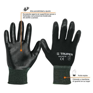 Guante Nylon Nitrilo Liso Talla Grande Truper 13295