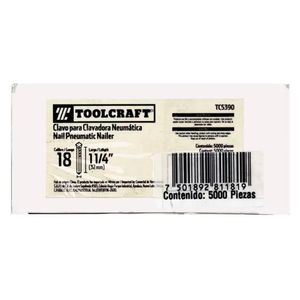 Clavos Clavadora Neum 3/4” Calib 18 5000pzs Toolcraft TC5388
