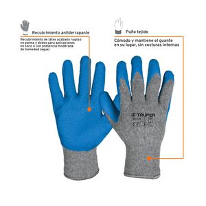 Guante De Látex Para Jardinería Talla Grande Truper 15267
