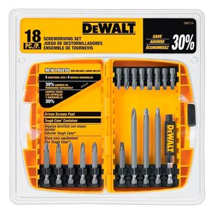 Set de 18 piezas para taladro Atornillador Dewalt