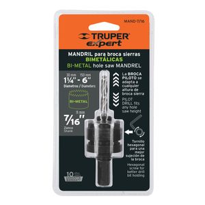 Eje Para Sierra Copa 1.1/4" - 2.3/4" Truper 18123