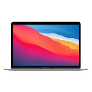 Laptop Apple MacBook Air 13.3", procesador: M1 8-core, ROM:256GB ssd, RAM:8GB, SO: macOS, teclado inglés, plata