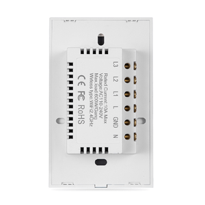 Interruptor Inteligente WiFi Triple 3 Botones Blanco