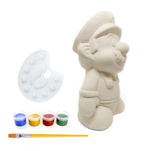 Alcancía de cerámica para pintar Mario Bross kit de artista