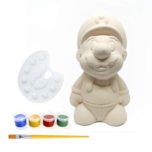 Alcancía de cerámica para pintar Mario Bross kit de artista