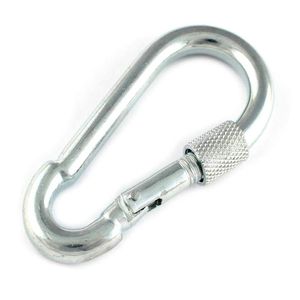 Gancho mosquetón de seguridad c/tuerca 8x80mm