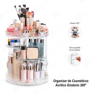 Organizador de Cosméticos Acrílico Giratorio 360°