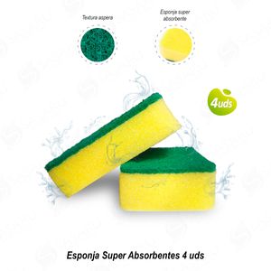 Esponja Super Absorbentes 4 uds