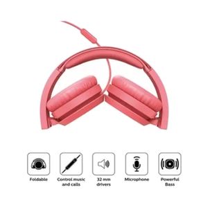 Audífonos Philips Tah4105rd On Ear/ microfono Rojo