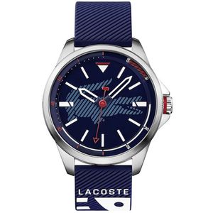 Reloj Lacoste Capbreton 2010940 Para Hombre Acero Inoxidable Correa de Silicona Azul
