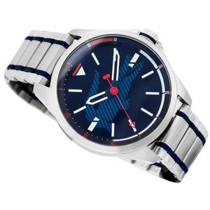 Reloj Lacoste Capbreton 2010944 Para Hombre Acero Inoxidable Plateado Azul
