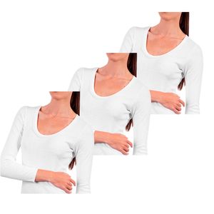 Pack x3 Polo Sweet Cotton Manga Larga Blanco