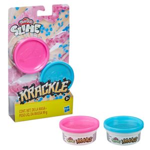 Slime Playdoh Krackle Lata Rosado Y Celeste E8788