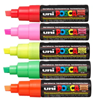 Set Marcadores Posca Punta 8K X 5 Neón