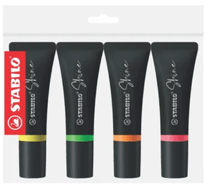 Resaltador Stabilo Shine x 4 Colores