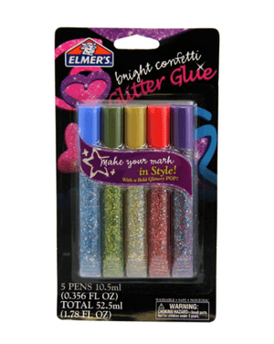 Pegamento Glitter Confeti X 5 Elmer's 10,5 Ml C/u