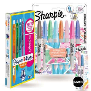 Pack Marcador Sharpie X8 Pastel + Inkjoy Gel X6 Fashion